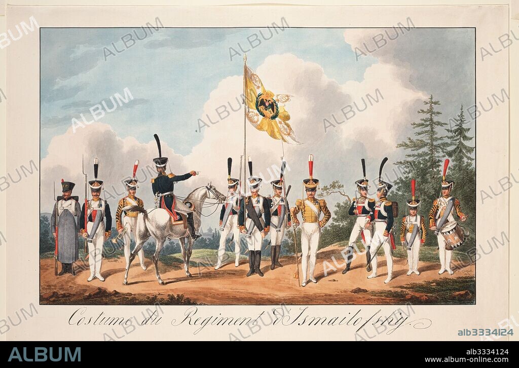 SAMUEL SOLOMON CHIFLARD. Dress uniforms of the Izmailovsky Regiment.
