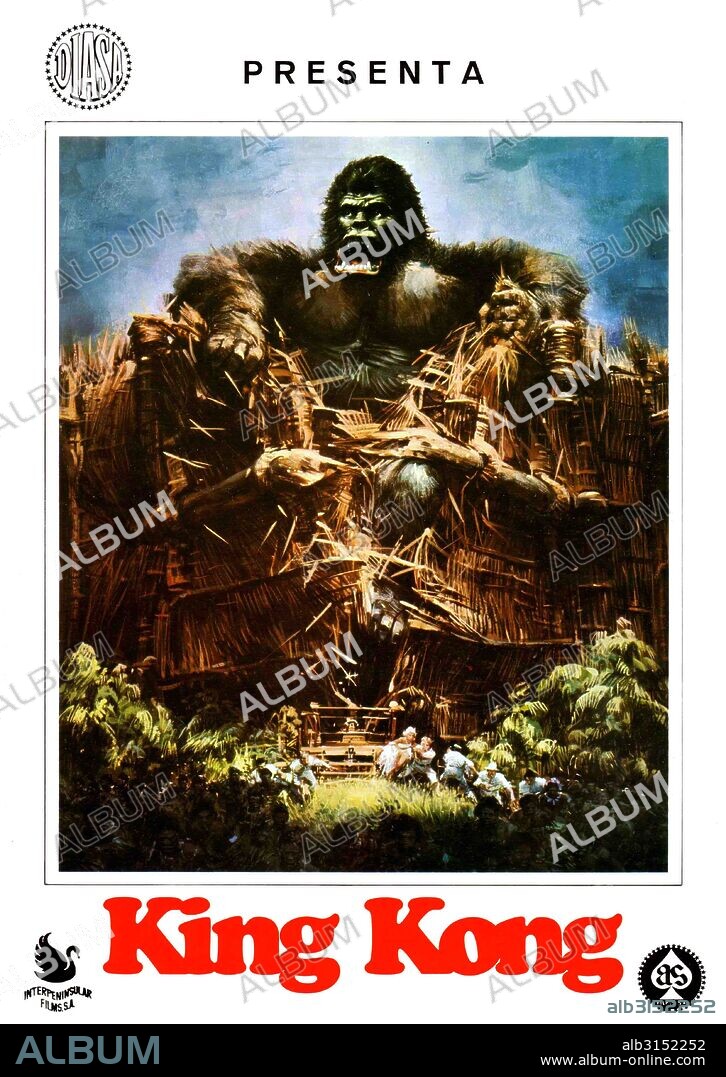 Affiche de KING KONG, 1976, réalisé par JOHN GUILLERMIN. Copyright PARAMOUNT PICTURES.