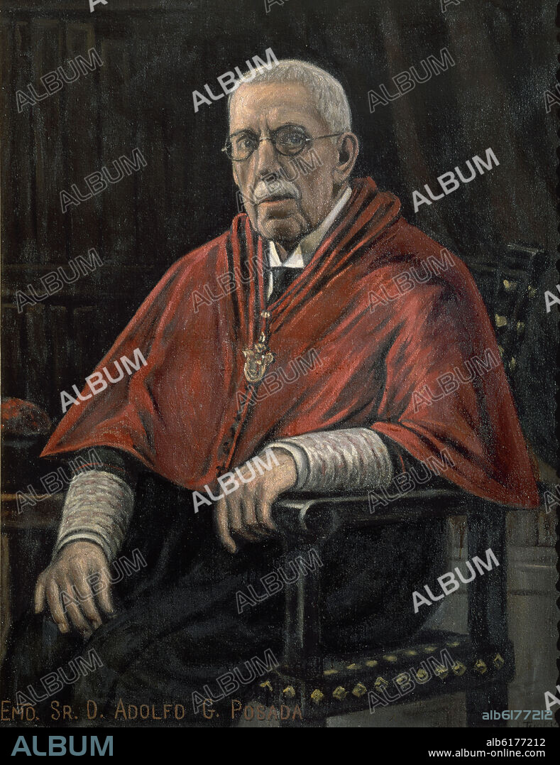 J. TUDELA. DON ADOLFO G. POSADA - SIGLO XX - OLEO/LIENZO - 110 x 90 cm.