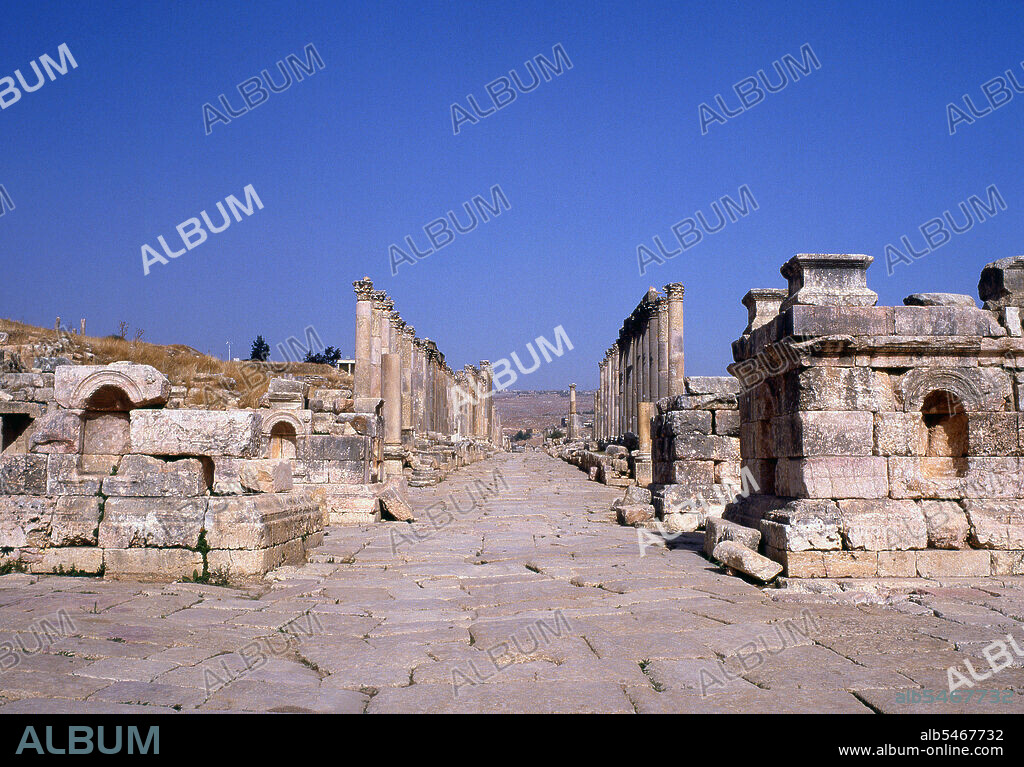 Jerash, is the site of the ruins of the Greco-Roman city of Gerasa, also referred to as Antioch on the Golden River. Jerash is considered one of the most important and best preserved Roman cities in the Near East. It was a city of the Decapolis. Recent excavations show that Jerash was already inhabited during the Bronze Age (3200 BC - 1200 BC). After the Roman conquest in 63 BC, Jerash and the land surrounding it were annexed by the Roman province of Syria, and later joined the Decapolis cities. In AD 90, Jerash was absorbed into the Roman province of Arabia, which included the city of Philadelphia (modern day Amman). The Romans ensured security and peace in this area, which enabled its people to devote their efforts and time to economic development and encouraged civic building activity. In the second half of the first century AD, the city of Jerash achieved great prosperity. In AD 106, the Emperor Trajan constructed roads throughout the provinces and more trade came to Jerash. The Emperor Hadrian visited Jerash in AD 129-130. The triumphal arch (or Arch of Hadrian) was built to celebrate his visit. A remarkable Latin inscription records a religious dedication set up by members of the imperial mounted bodyguard 'wintering' there. The city finally reached a size of about 800,000 square meters within its walls. The Persian invasion in AD 614 caused the rapid decline of Jerash. However, the city continued to flourish during the Umayyad Period, as shown by recent excavations. In AD 749, a major earthquake destroyed much of Jerash and its surroundings. During the period of the Crusades, some of the monuments were converted to fortresses, including the Temple of Artemis. Small settlements continued in Jerash during the Ayyubid, Mameluk and Ottoman periods. Excavation and restoration of Jerash has been almost continuous since the 1920s.