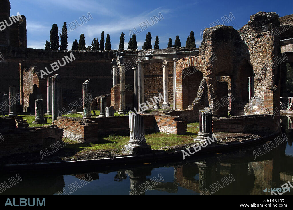 Italy. Hadrian's Villa. Imperial Villa built by Emperor Hadrian (76-138). 2nd century. Maritime Theatre. Tivoli.