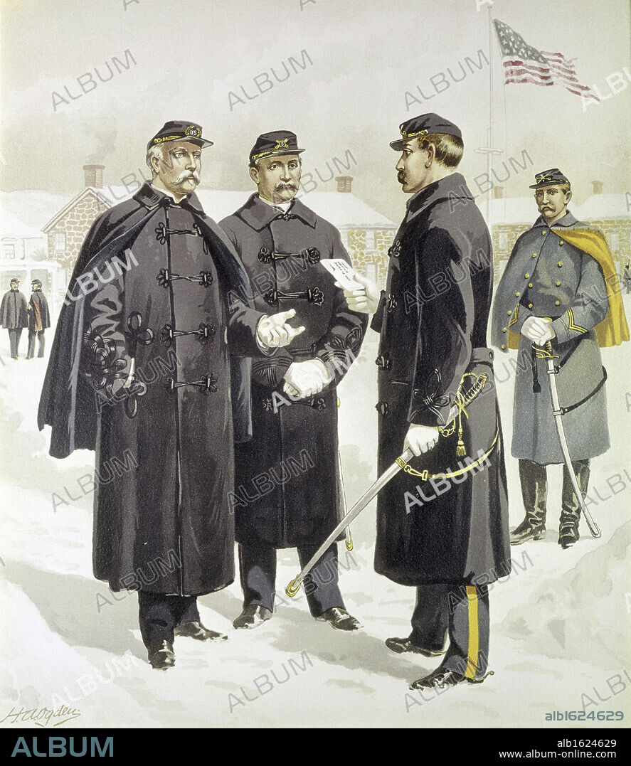 Officers and Enlisted Men (Overcoats and Capes) 1888 Henry Alexander Ogden (1856-1936 American).