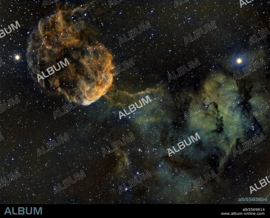 The Jellyfish Nebula, a supernova remnant in Gemini.