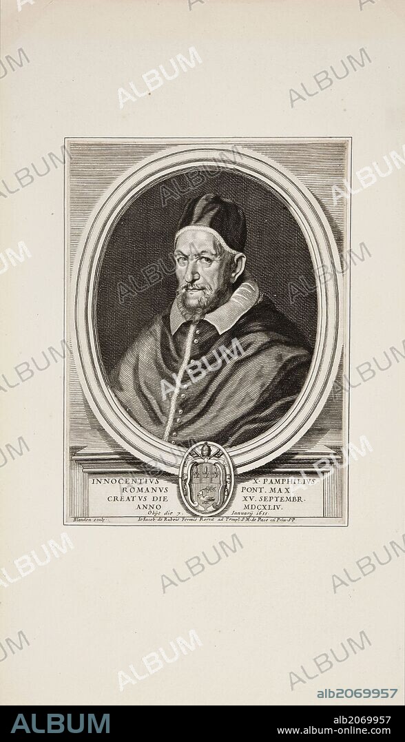 Blandon / 'Pope Innocent X', 1670-1690, French School, Etching on paper, 200 mm x 148 mm, G05598.