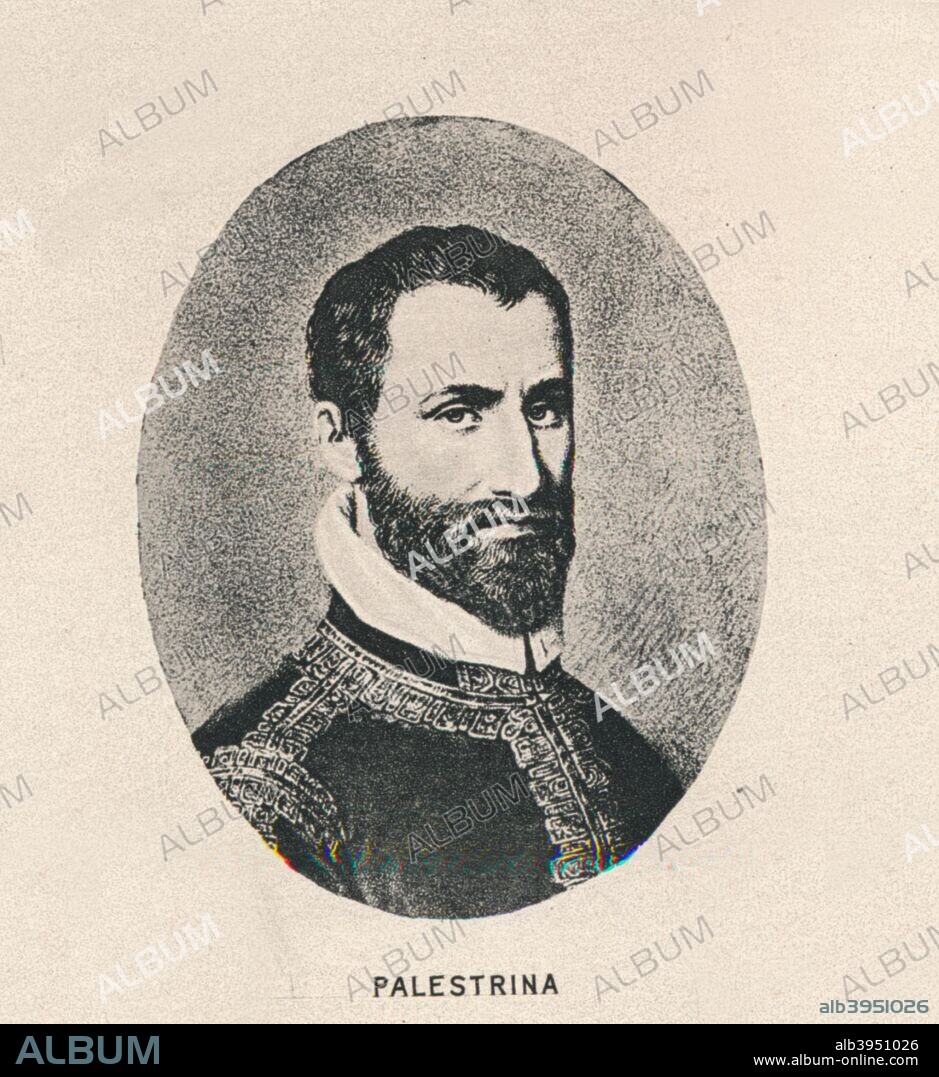 'Palestrina.', 1754, (1895). Giovanni Pierluigi da Palestrina (c1525-1594), Italian composer of sacred music. From The Musical Educator, Volume V by John Greig, M.A., Mus. Doc. [T. C. & E. C. Jack, Edinburgh, 1895].