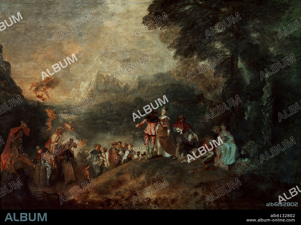 JEAN ANTOINE WATTEAU. PEREGRINAJE A LA ISLA DE CITEREA - 1717 - ROCOCO FRANCES.