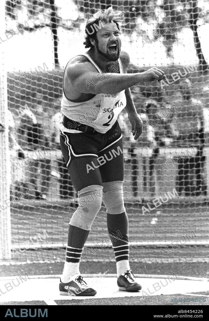 FILE 1983. Discus thrower Ricky Bruch in action during Swedish Championships 1983.. Foto: Pica Pressfoto / SCANPIX / Kod: 20360.