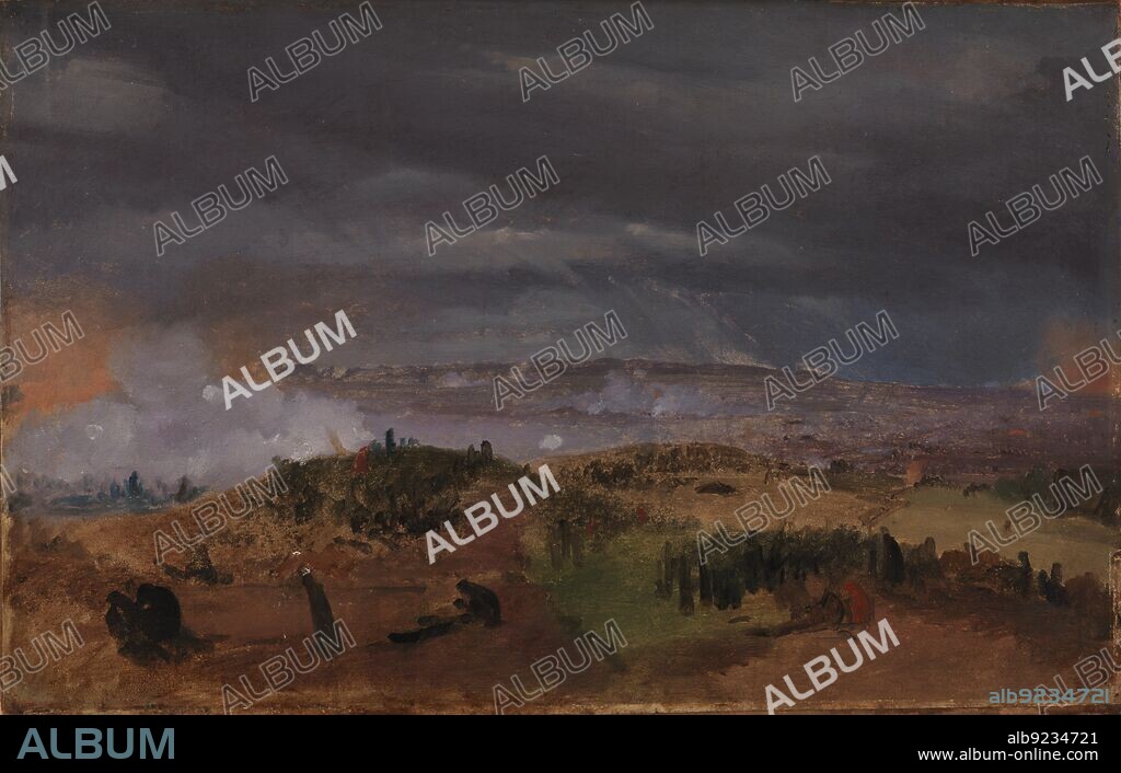 JORGEN SONNE. The Battle of Isted 25 July 1850. Study, 1850.