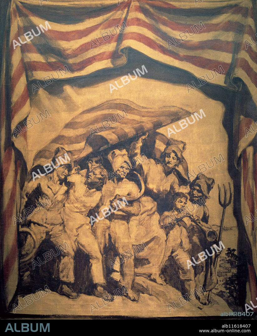 JOSEP MARIA SERT. SERT , JOSE MARIA. PINTOR ESPAÑOL . BARCELONA 1874 - 1945. " ELS SEGADORS ". ATENCION: AUTOR CONTEMPORANEO SUJETO A COPYRIGHT ©. EL CLIENTE FINAL ES RESPONSABLE DE LA GESTION DE LOS DERECHOS DE AUTOR CON LAS SOCIEDADES EXISTENTES DE GESTION DE DERECHOS O DIRECTAMENTE CON LOS ORGANISMOS TITULARES DE LOS MISMOS.