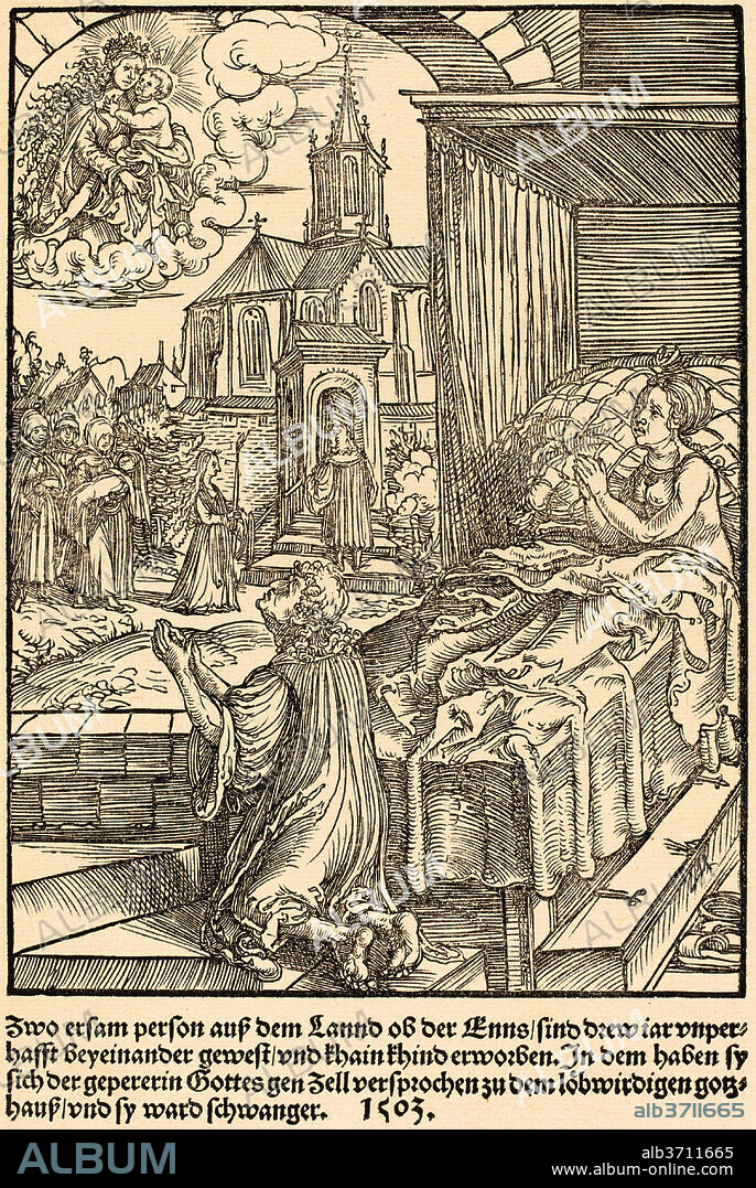 MASTER OF THE MIRACLES OF MARIAZELL. Zwo ersam person auf dem Lannd ... Dated: 1503. Dimensions: sheet: 26.1 × 17.8 cm (10 1/4 × 7 in.). Medium: woodcut on laid paper.