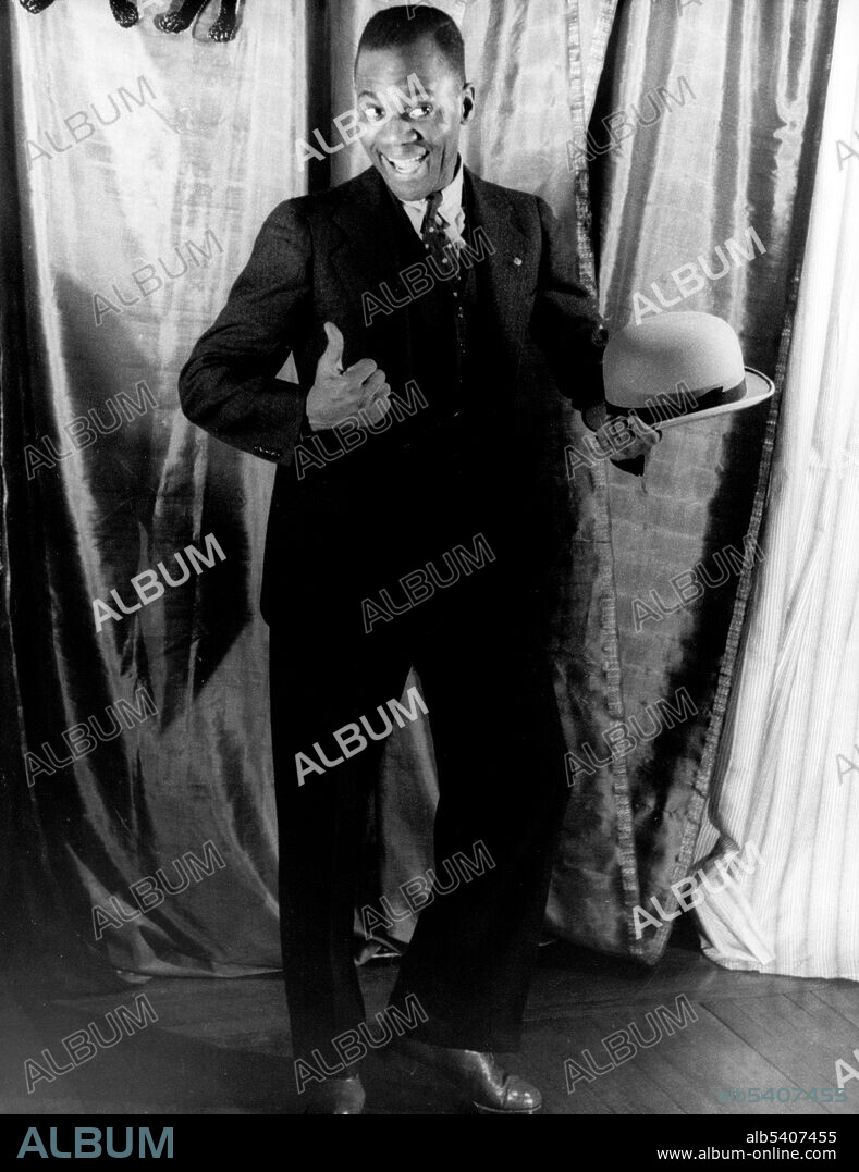 Bill (Bojangles) Robinson (May 25, 1878 - November 25, 1949) was an African-American tap dancer, actor, and singer. His career mirrored changes in American entertainment tastes and technology; minstrel shows, vaudeville, Broadway theatre, the recording industry, Hollywood films, radio and television. He is best known for his dancing with Shirley Temple in a series of 1930s films, and for starring in the musical Stormy Weather (1943), loosely based on his own life. Despite being the highest-paid black performer of the time, Robinson died penniless, and his funeral was paid for by longtime friend Ed Sullivan. Carl Van Vechten, 1933 (cropped and cleaned).