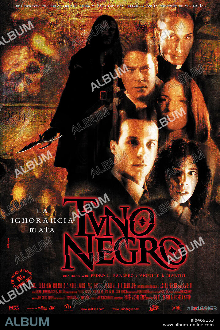 Poster de TUNO NEGRO, 2001, dirigida por PEDRO L. BARBERO y VICENTE J. MARTIN. Copyright IBEROAMERICANA FILMS/LOLAFILMS.