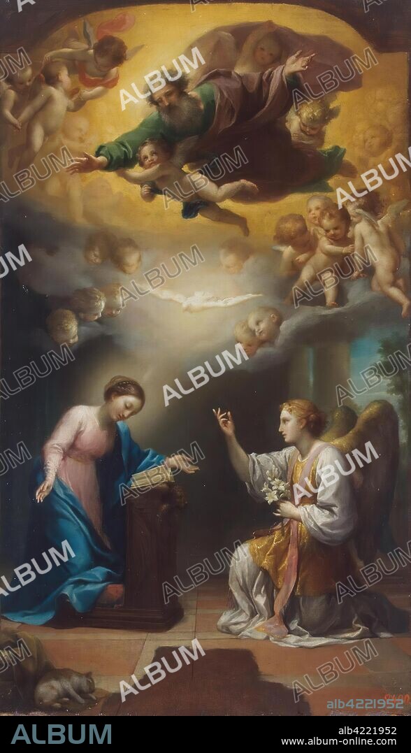 安东·拉斐尔·门斯. 'The Annunciation'. Germany, Circa 1767. Dimensions: 69x41 cm.