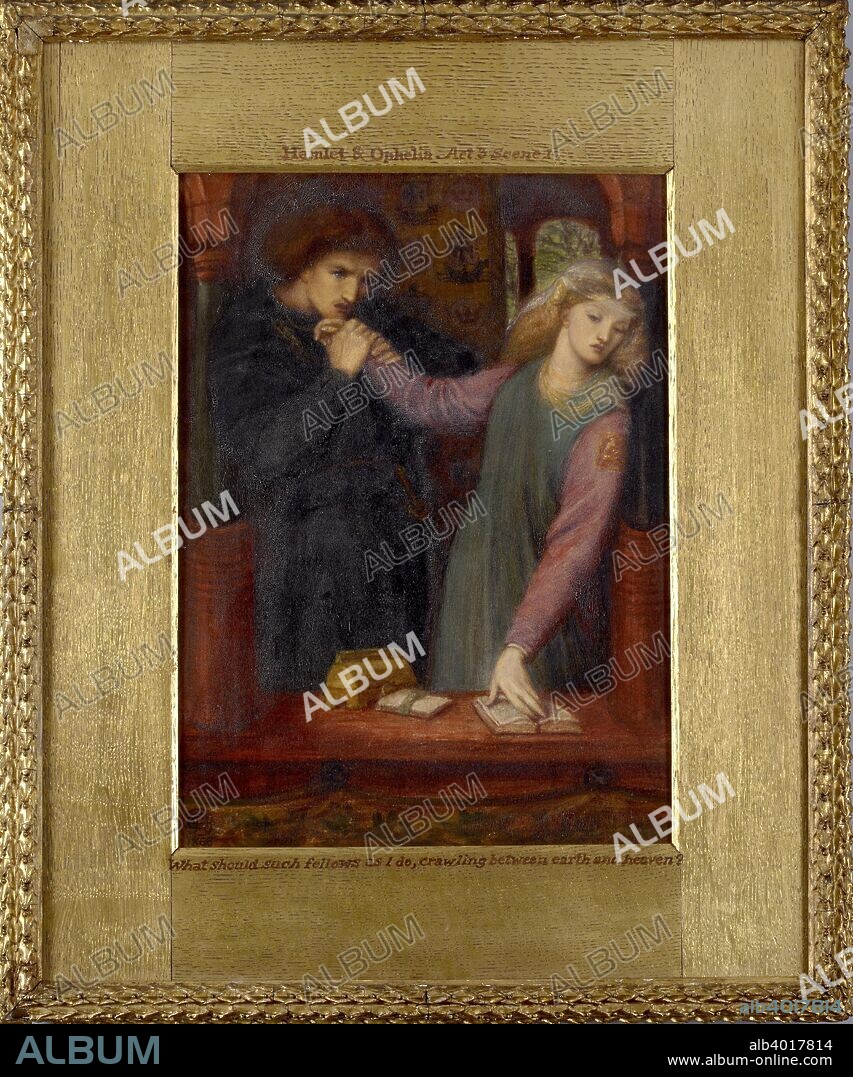 Hamlet and Ophelia, 1866. Dimensions: height x width: 38 x 27.8 cm sight size; height x width x depth: frame 58 x 48.5 cm.