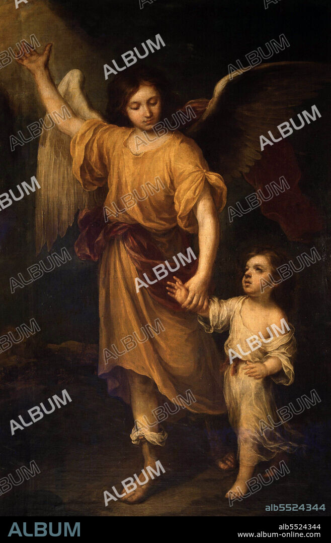 BARTOLOMÉ ESTEBAN MURILLO. MURILLO , BARTOLOME ESTEBAN. PINTOR ESPAÑOL . SEVILLA 1617 - 1682. " ANGEL DE LA GUARDA ". CATEDRAL DE SEVILLA.