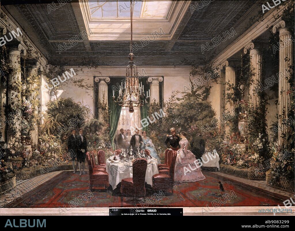 Princess Mathilde's Salle a Manger, rue de Courcelles. by Sebastien Charles Giraud (1819-1892). Musee National de Compiegne. ©2006 TopFoto.