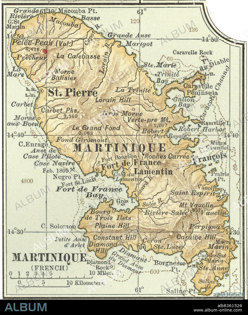 Map of Martinique.