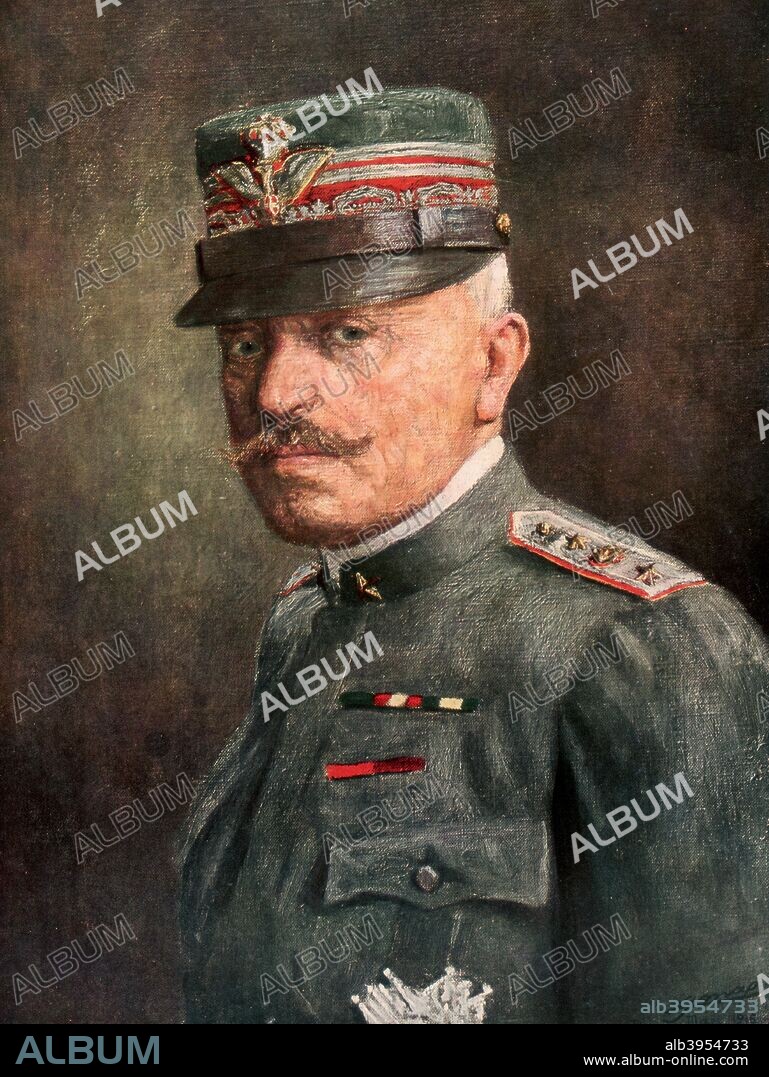 Luigi Cadorna, Italian First World War general, (1926). Cadorna (1850-1928) was Chief of Staff of the Italian Army until he was dismissed after the defeat at the Battle of Caparetto (October 1917).