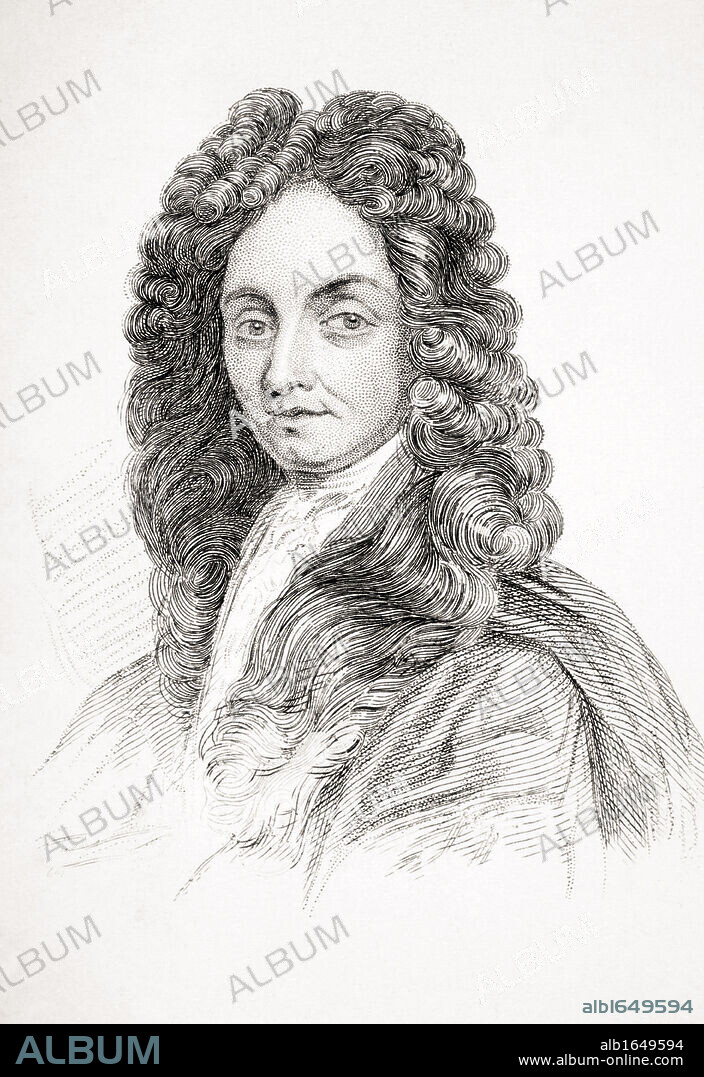 Sir Christopher Wren 1632-1723. English architect scientist and mathematician From Old England's Worthies by Lord Brougham and others published London circa 1880's.