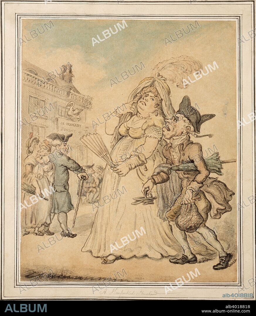 'A Henpecked Husband', late 18th-early 19th century.