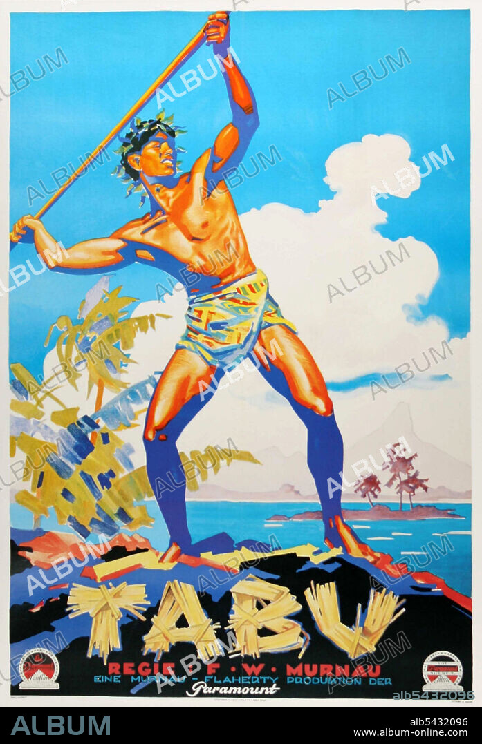 Poster de TABU, 1931, dirigida por F. W. MURNAU. Copyright MARNAU-FLAHERTY.