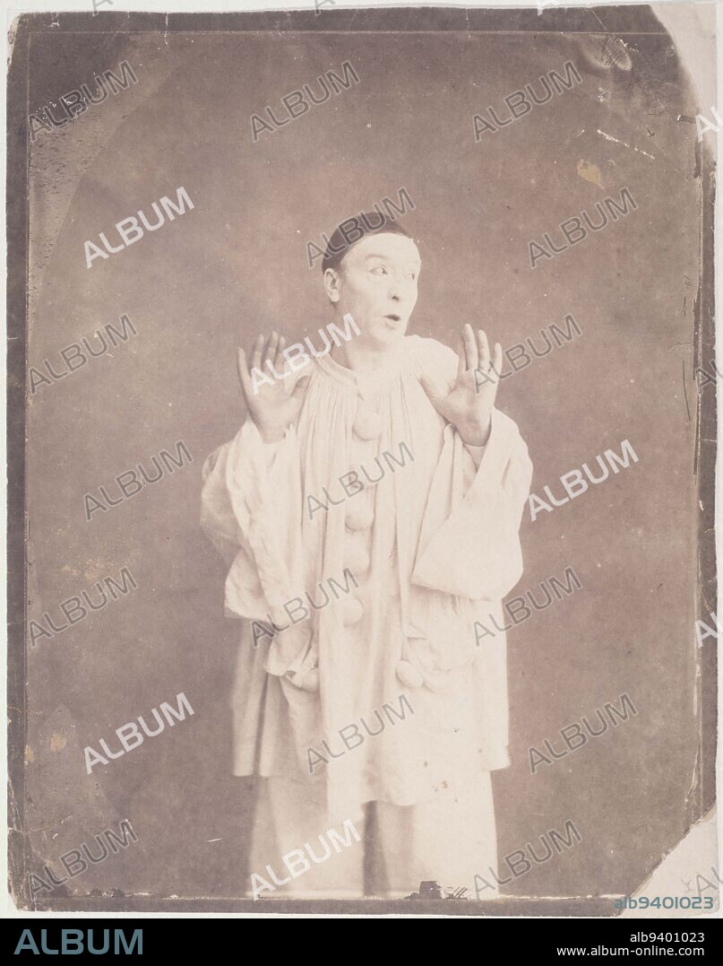 Portrait of Charles Dominique Martin, known as Paul Legrand (1816-1898), mime, Nadar (Gaspard-Félix Tournachon, known as), Photographer, Between 1853 and 1860, Graphic Arts, Photography, Salt paper print, Height: 21.6 cm, Width: 20.8 cm, Dimensions - Museum passe-partout:, Height: 40 cm, Width: 30 cm.