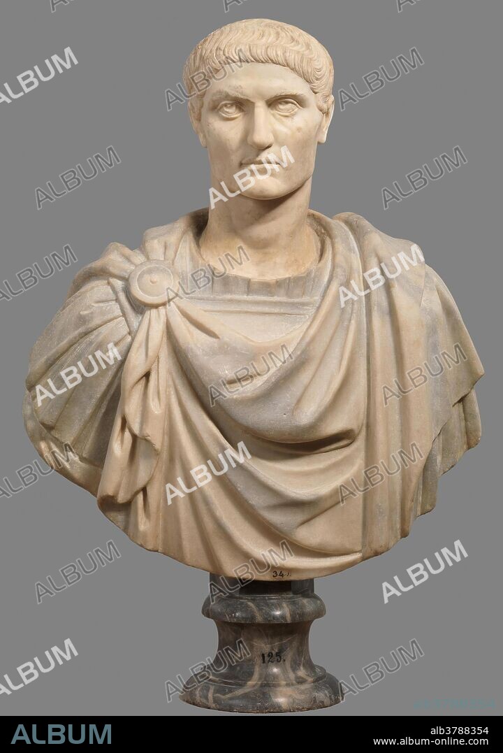 ANONIMO. Anónimo / 'El emperador Constantino El Grande'. 312 - 325. Mármol blanco de Carrara, 98 x 69 cm.