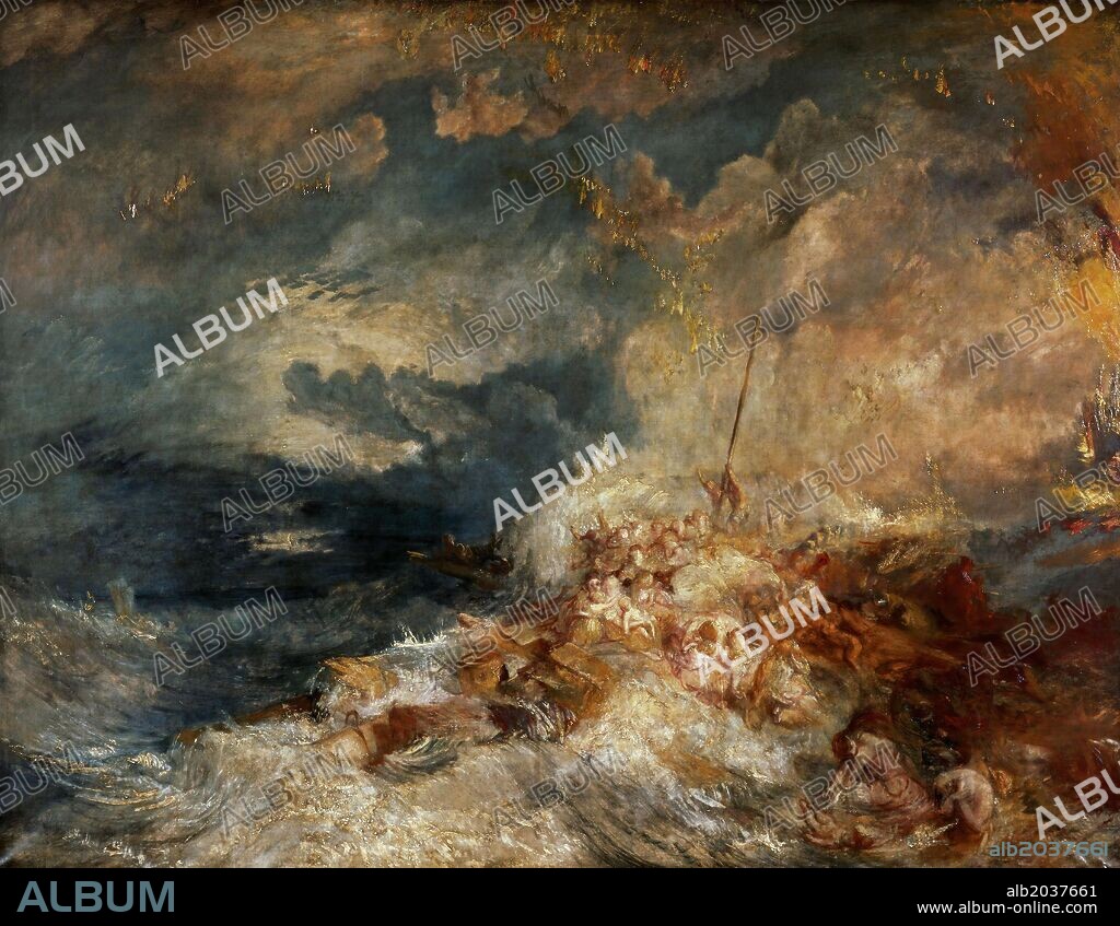 Joseph Mallord William Turner / 'Fire at Sea', c. 1835, Oil on canvas, 171 x 220 cm.