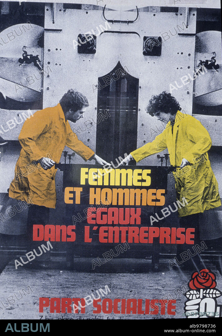 Femmes et hommes egaux dans l'entreprise, campaign for equal treatment for women and men at work, claude baillargeon, 1976.