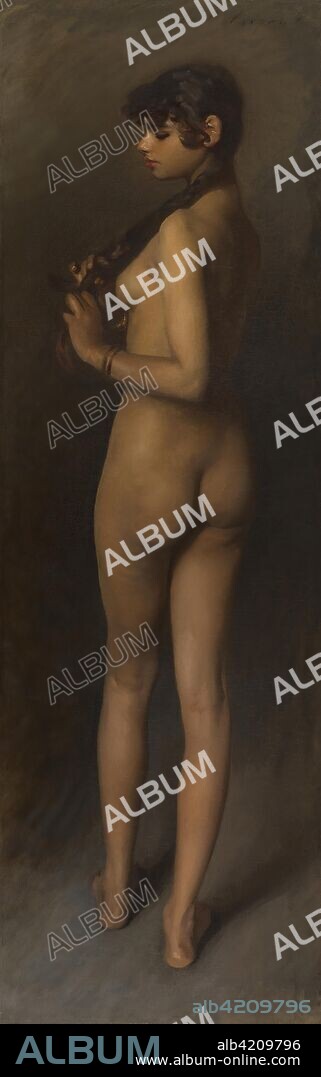 Life Study (Study of an Egyptian Girl). John Singer Sargent; American, 1856-1925. Date: 1891. Dimensions: 190.5 x 61 cm (75 x 24 in.). Oil on canvas. Origin: Egypt.