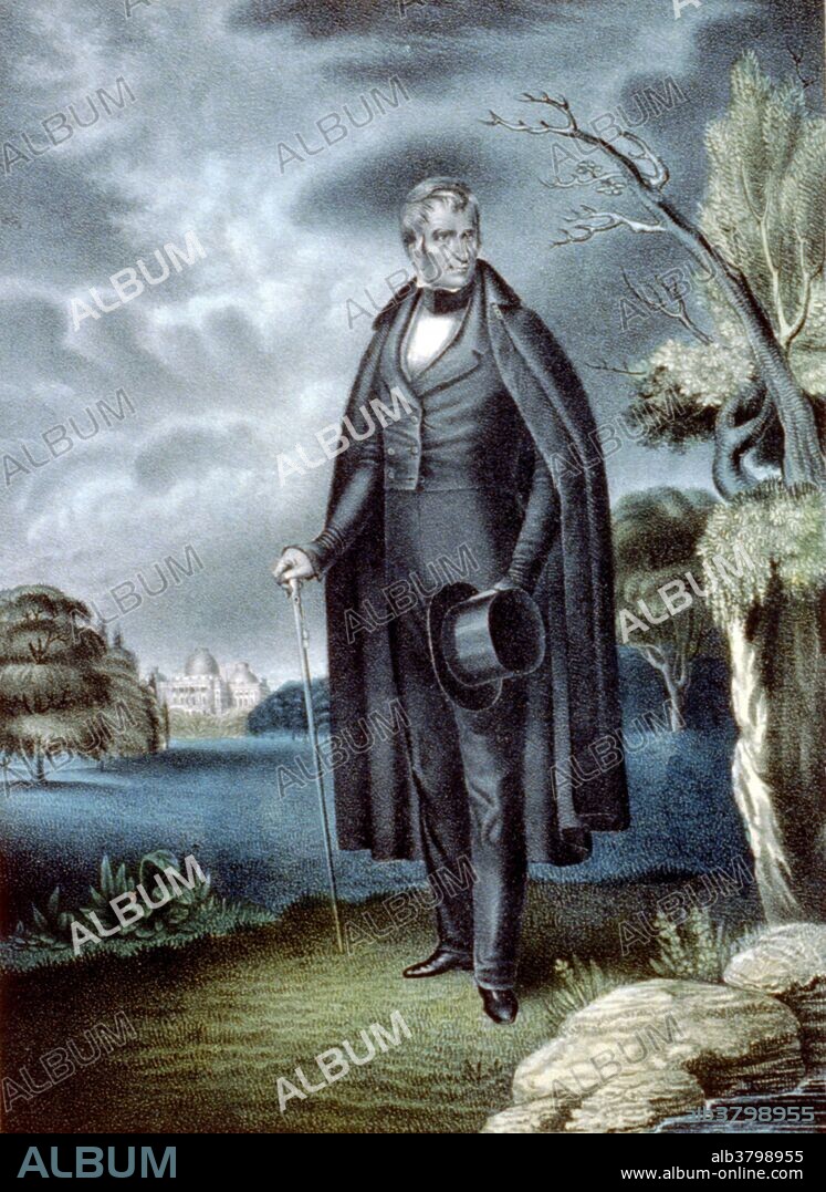 William Henry Harrison (February 9, 1773 - April 4, 1841) was the ninth President of the USA (1841), an American military officer, the last President born before the Declaration of Independence, and the first president to die in office. He gained national fame for leading US forces against American Indians at the Battle of Tippecanoe in 1811. As a general in the War of 1812, his most notable action was in the Battle of the Thames in 1813, which brought an end to hostilities in his region. After the war, he moved to Ohio, where he was elected to the US House of Representatives, and in 1824 he became a member of the Senate. He served a truncated term before being appointed as Minister Plenipotentiary to Colombia in May 1828. He was nominated for the presidency in 1836. Defeated, he retired again to his farm before being elected president in 1840. He died on his 32nd day in office of complications, at the age of 68, from pneumonia, serving the shortest tenure in US presidential history. His death sparked a brief constitutional crisis, but that crisis ultimately resolved many questions about presidential succession left unanswered by the Constitution until passage of the 25th Amendment.