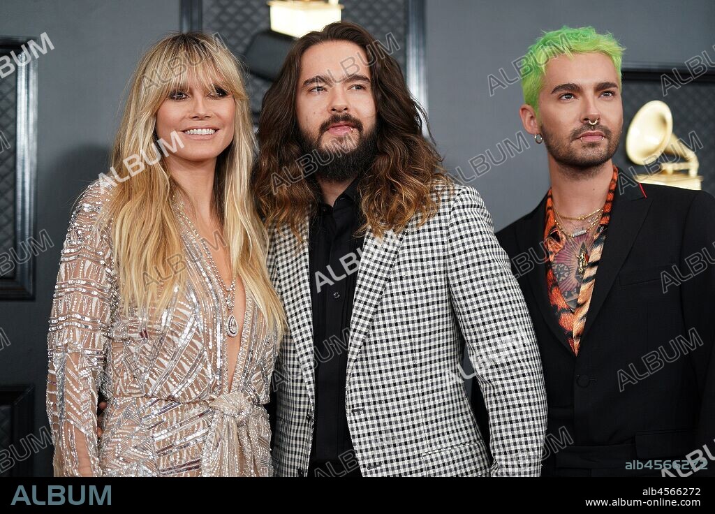 26 January 2020 - Los Angeles, California - Heidi Klum, Tom Kaulitz, Bill Kaulitz. 62nd Annual GRAMMY Awards held at Staples Center. 26/01/2020