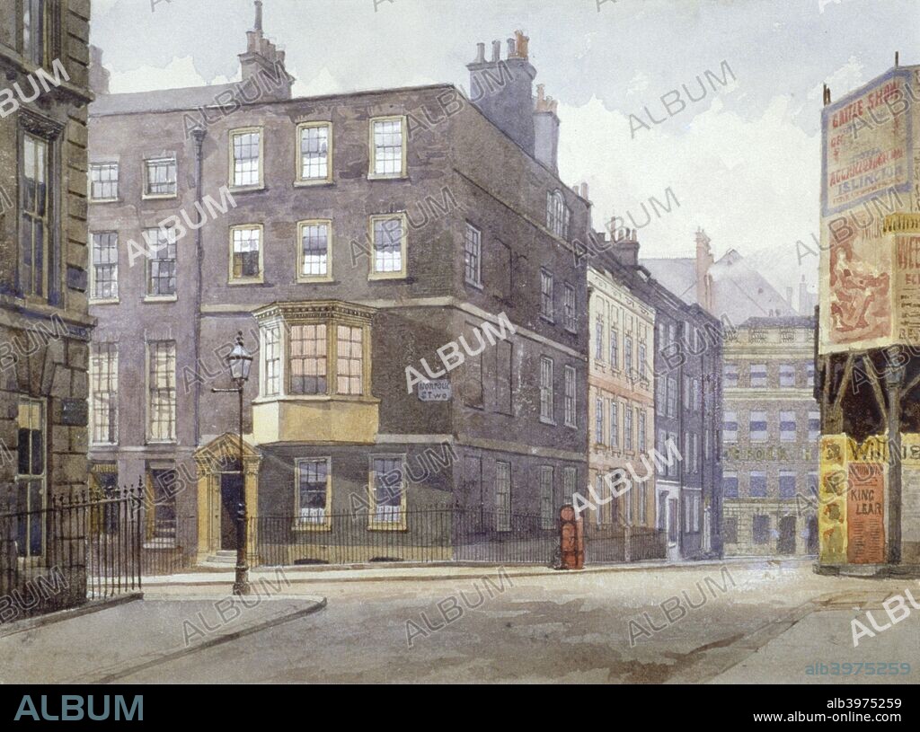 View of the junction of Howard Street and Norfolk Street, London, 1880.