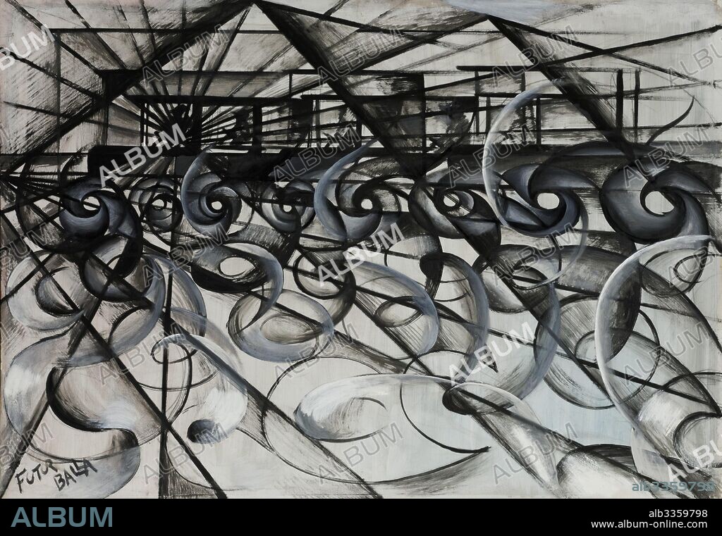 GIACOMO BALLA. Auto racing.