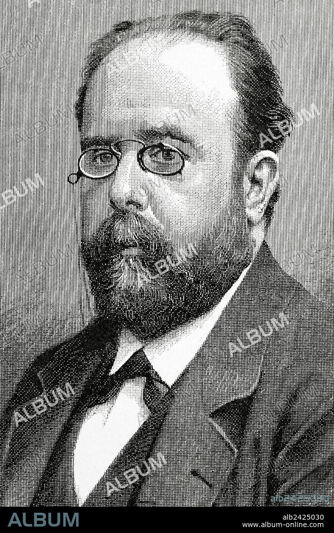 LLORENTE OLIVARES, Teodoro (Valencia,1836-1911). Escritor en lenguas catalana y castellana. Dirigió el diario "La Opinión". Diputado por el partido conservador. Grabado por P. Ross. "La Ilustración Catalana", 1893.