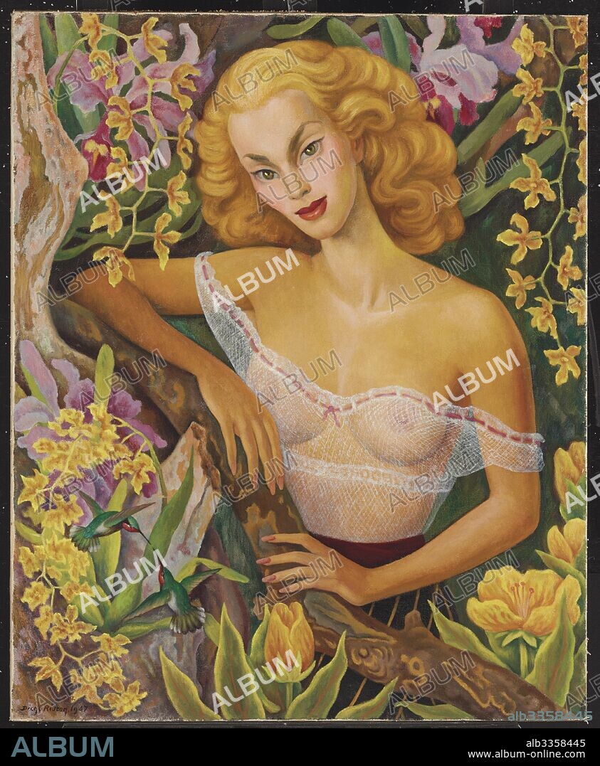 DIEGO RIVERA. Portrait of actress Linda Christian.