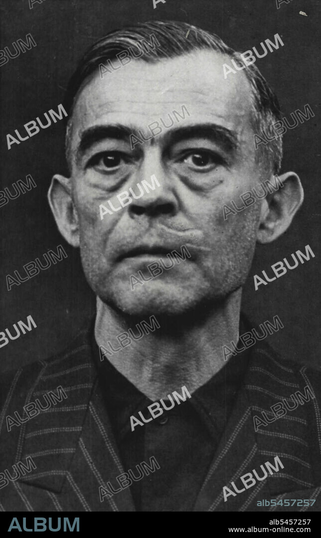 Accused German Doctors and Scientists -- Kurt Blome, one of the accused men.Twenty three German Doctors and Scientists are now standing trial in the famous dock at Nuremberg for to turning and murdering concentration camp inmates by means of inhuman experiments. Ghastly stories are being told in court of the murders and atrocities they are alleged to have committed. Some of them are famous throughout Europe for their medical or scientific accomplishments. All have pleaded "Not Gullty". February 1, 1947.