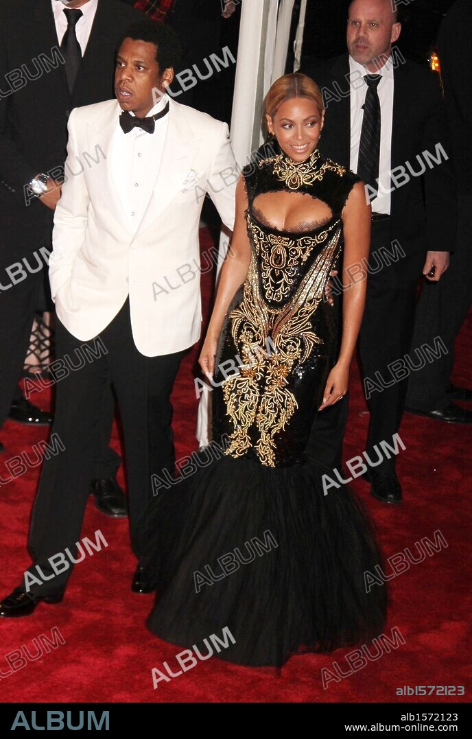 BEYONCE and JAY Z. May 2, 2011 - New York, New York, U.S. - JAY-Z and BEYONCE KNOWLES attend the 'Alexander McQueen - Savage Beauty' Costume Institute Gala held at the Metropolitan Museum of Art. 02/05/2011