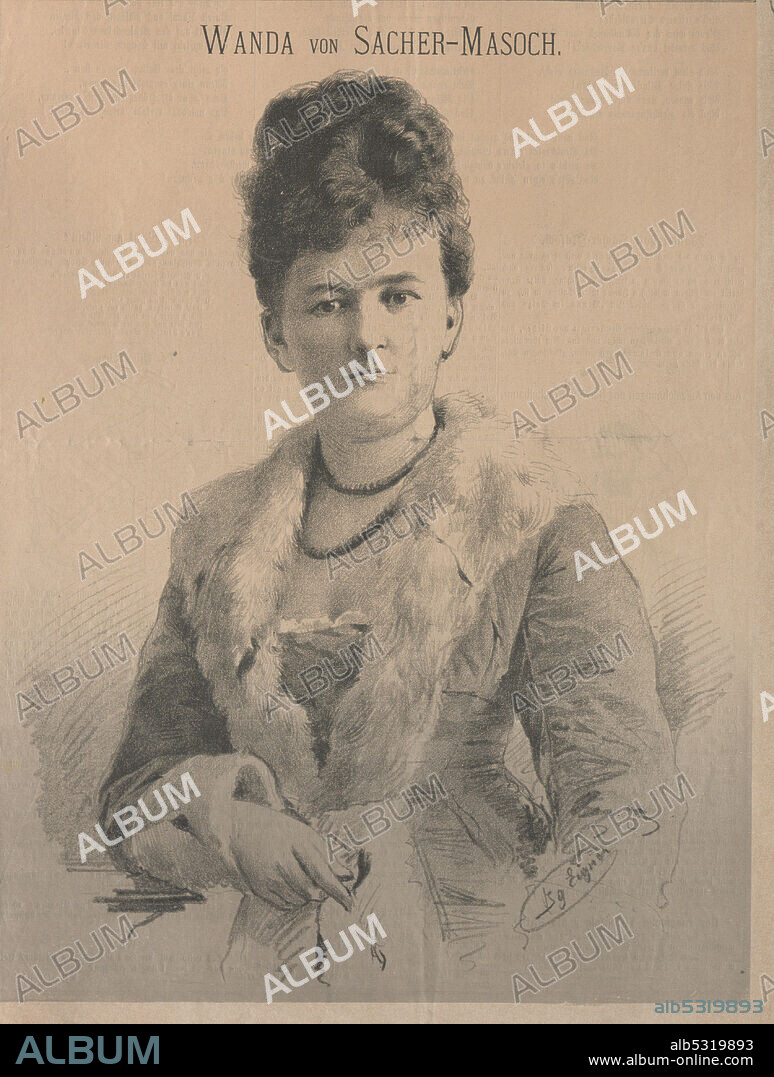 IGNAZ EIGNER. Writer Wanda von Sacher-Masoch, née Angelika Aurora Rümelin.