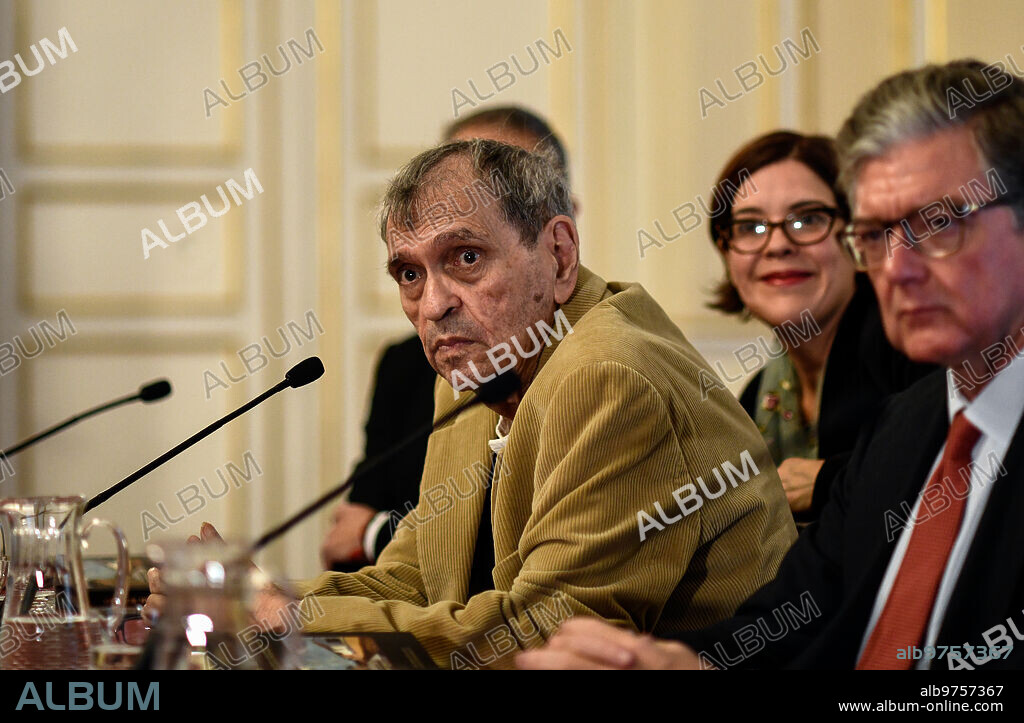 Madrid, 22/10/2018. Rafael Cadenas, poeta venezolano galardonado con el XXVII Premio Reina Sofía de Poesía Iberoamericana, presenta su Obra Antológica. Foto: Oscar del Pozo. ARCHDC.
