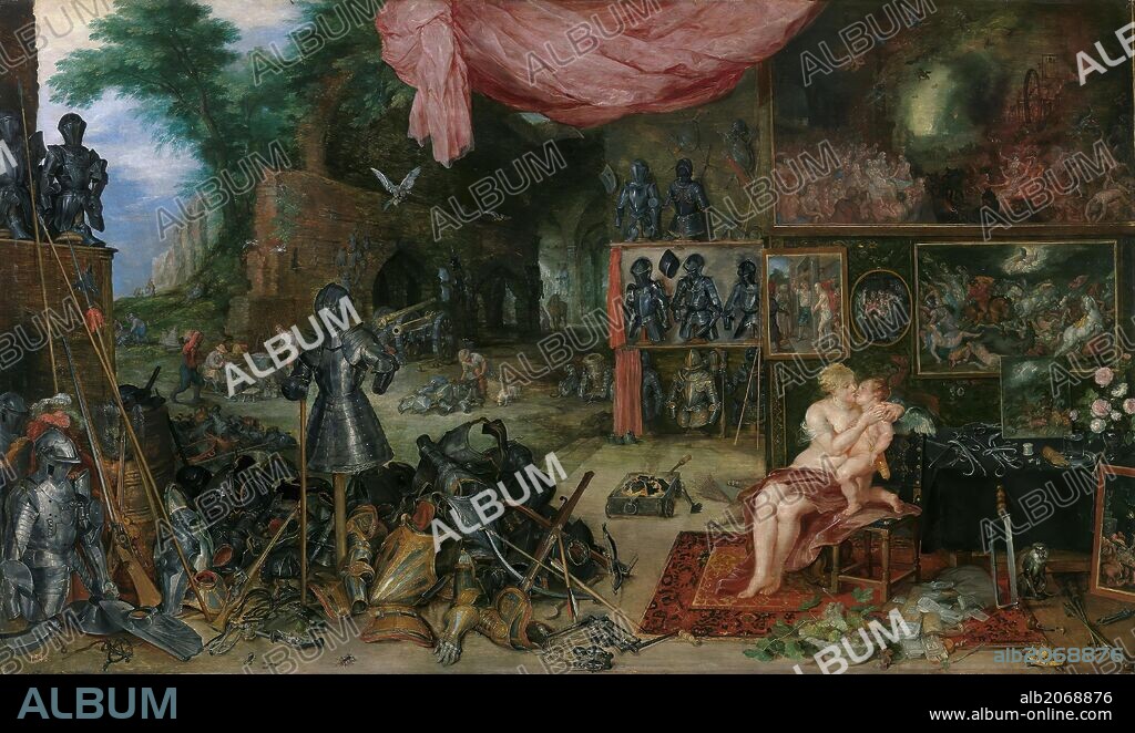 PETER PAUL RUBENS y JAN BRUEGHEL EL VIEJO. Pedro Pablo Rubens; Jan Brueghel 'el Viejo' / 'El Tacto', 1617-1618, Escuela Flamenca, Óleo sobre Tabla, 64 cm x 111 cm, P01398.