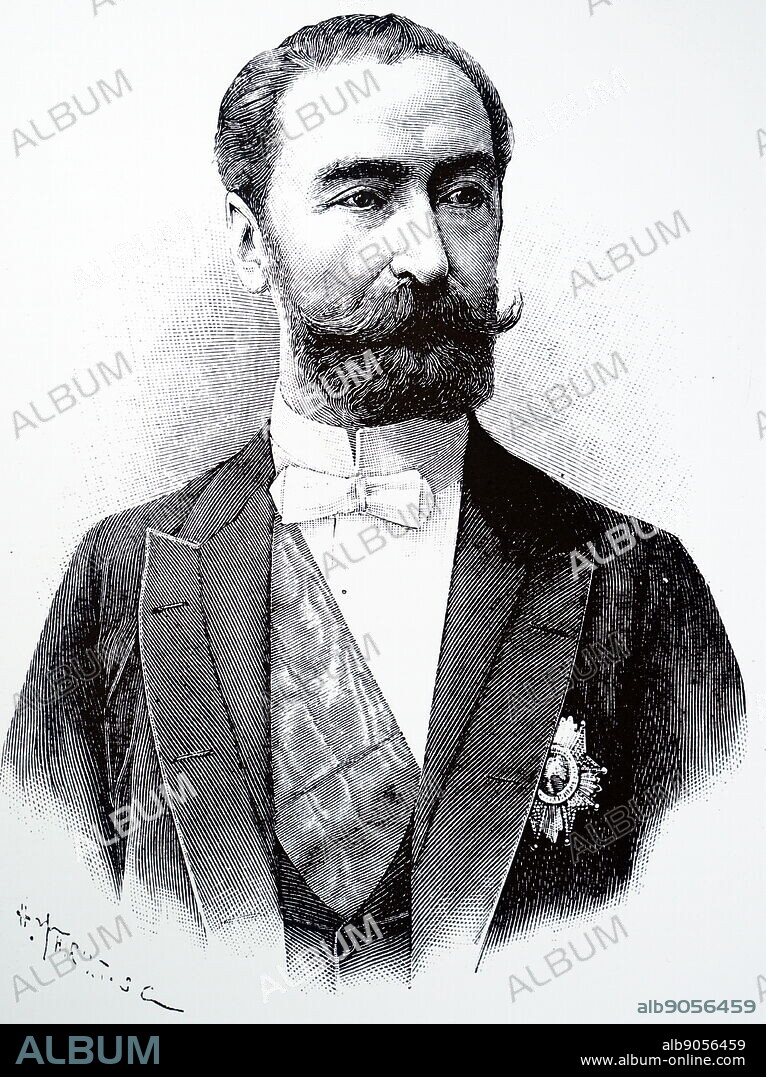 Portrait of Marie François Sadi Carnot (1837-1894) a French statesman and former President of France. Dated 19th century.