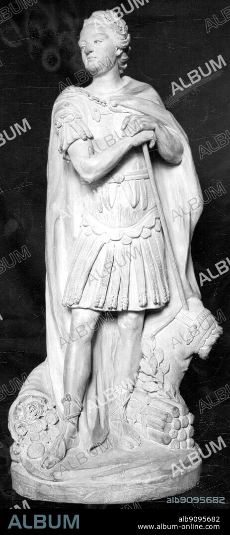 Louis XV. Statue by Jean-Baptiste Pigalle made for Bellevue.