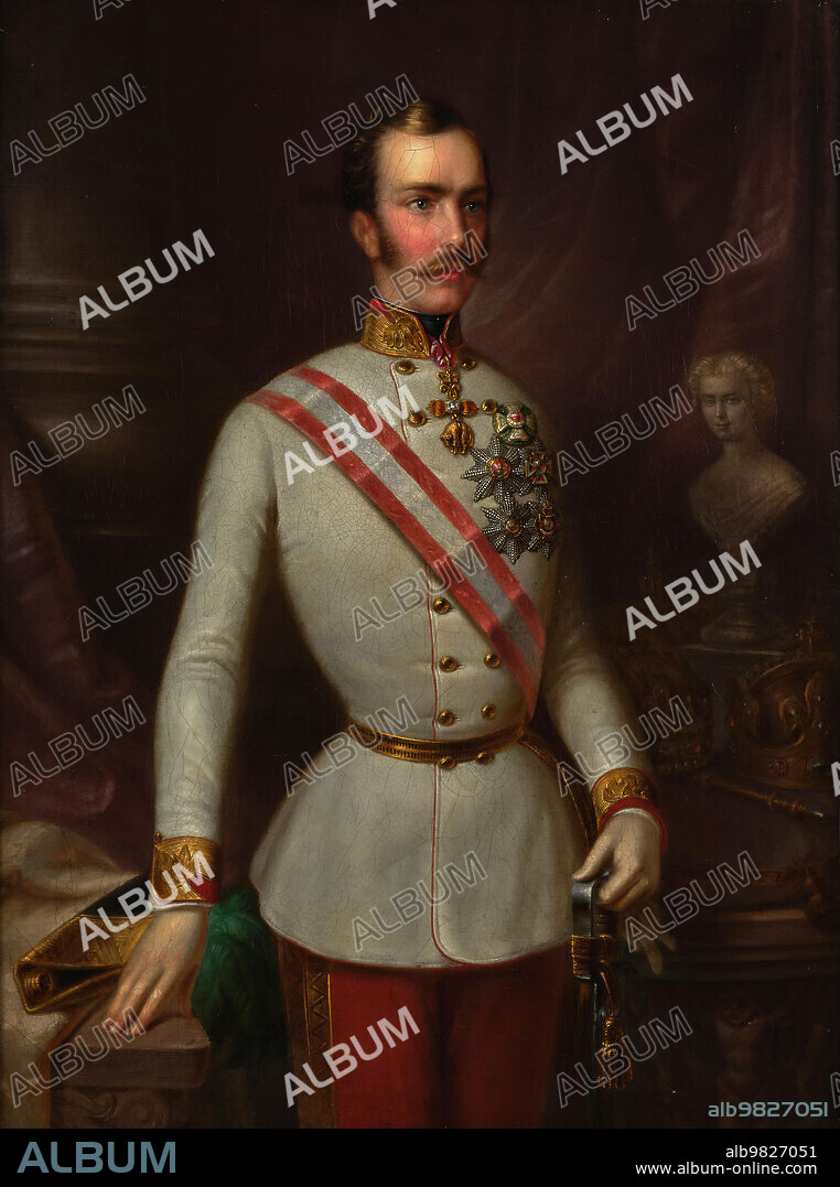 FRANZ MASCHEK. Portrait of Emperor Franz Joseph I of Austria.