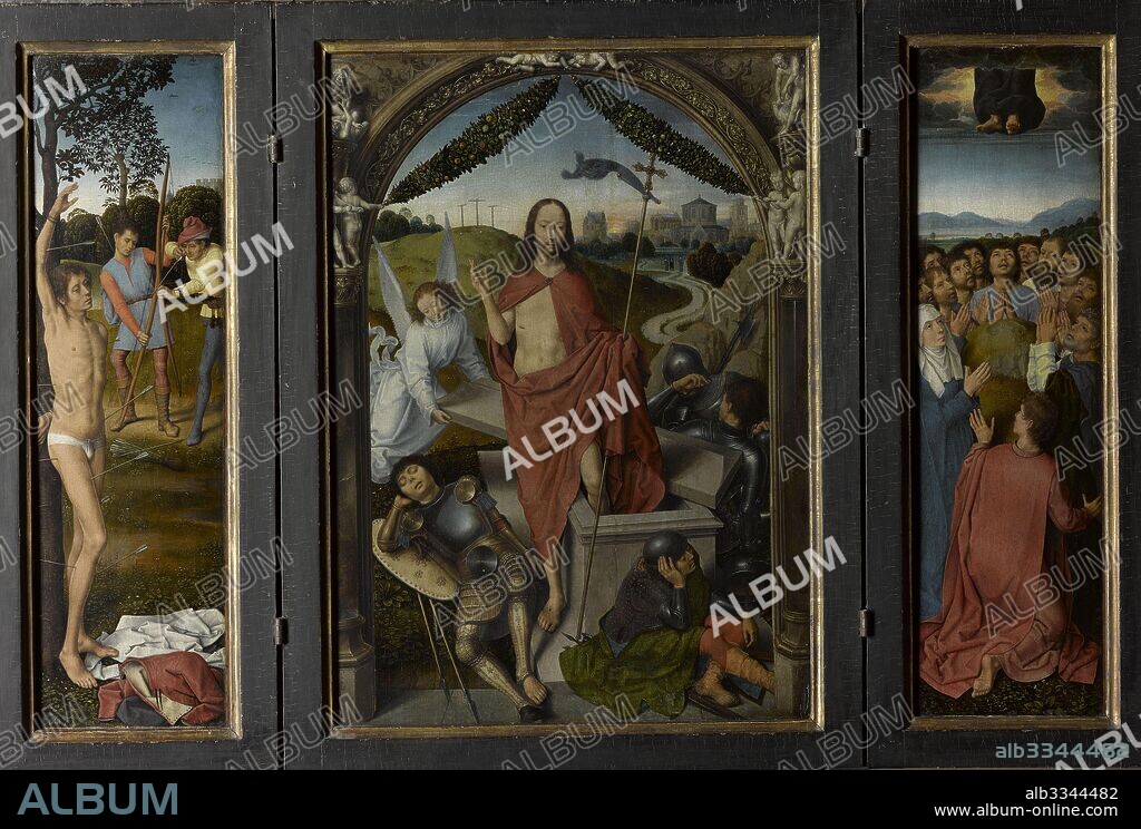 HANS MEMLING. Triptych of The Resurrection.
