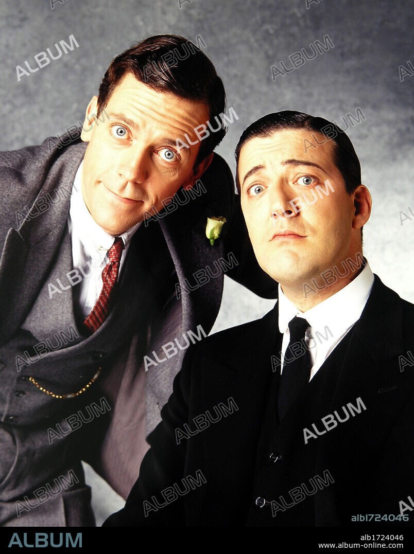 HUGH LAURIE and STEPHEN FRY in JEEVES AND WOOSTER, 1990, directed by FERDINAND FAIRFAX and SIMON LANGTON. Copyright GRANADA TV.