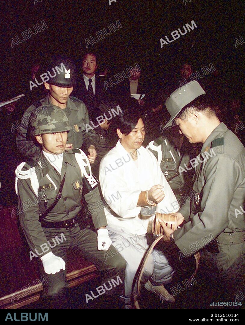 Kim Jae gyu assassin of President Park Chung hee the third President of South Korea, who was assassinated on October 26, 1979, during a dinner at the Korean Central Intelligence Agency (KCIA) safe house near the Blue House presidential compound in Jongno District, Seoul, South Korea. It was the first assassination of a head of state in South Korea and in Korea in 605 years, since the assassination of Gongmin of Goryeo. Kim Jae gyu, the director of the KCIA and the president's security chief, was responsible for the assassination. Park was shot in the chest and the head, and died almost immediately. Four bodyguards and a presidential chauffeur were also killed. The incident is often referred to as ""10.26"" or the ""10.26 incident"" in South Korea. Kim Jae gyu (1924 - 1980) was a South Korean politician, army lieutenant general and the director of the Korean Central Intelligence Agency. He assassinated South Korean President Park Chung Heewho had been one of his closest friendson October 26, 1979, and was subsequently executed by hanging on May 24, 1980. (Photo by: Universal History Archive/Universal Images Group via Getty Images).