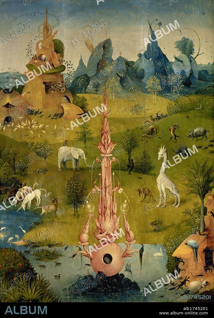 Hieronymus Bosch (1450-1516). The Garden of Earthly Delights. Left panel. The Creation. Detail. Prado Museum. Madrid. Spain.