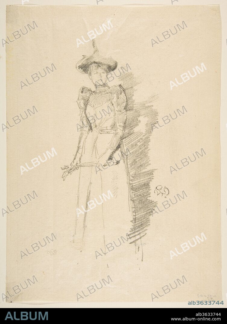 JAMES ABBOTT MCNEILL WHISTLER. Gants de Suède. Artist: James McNeill Whistler (American, Lowell, Massachusetts 1834-1903 London). Dimensions: Image: 8 1/2 in. × 4 in. (21.6 × 10.2 cm)
Sheet: 10 7/8 × 7 15/16 in. (27.7 × 20.2 cm). Date: 1890.