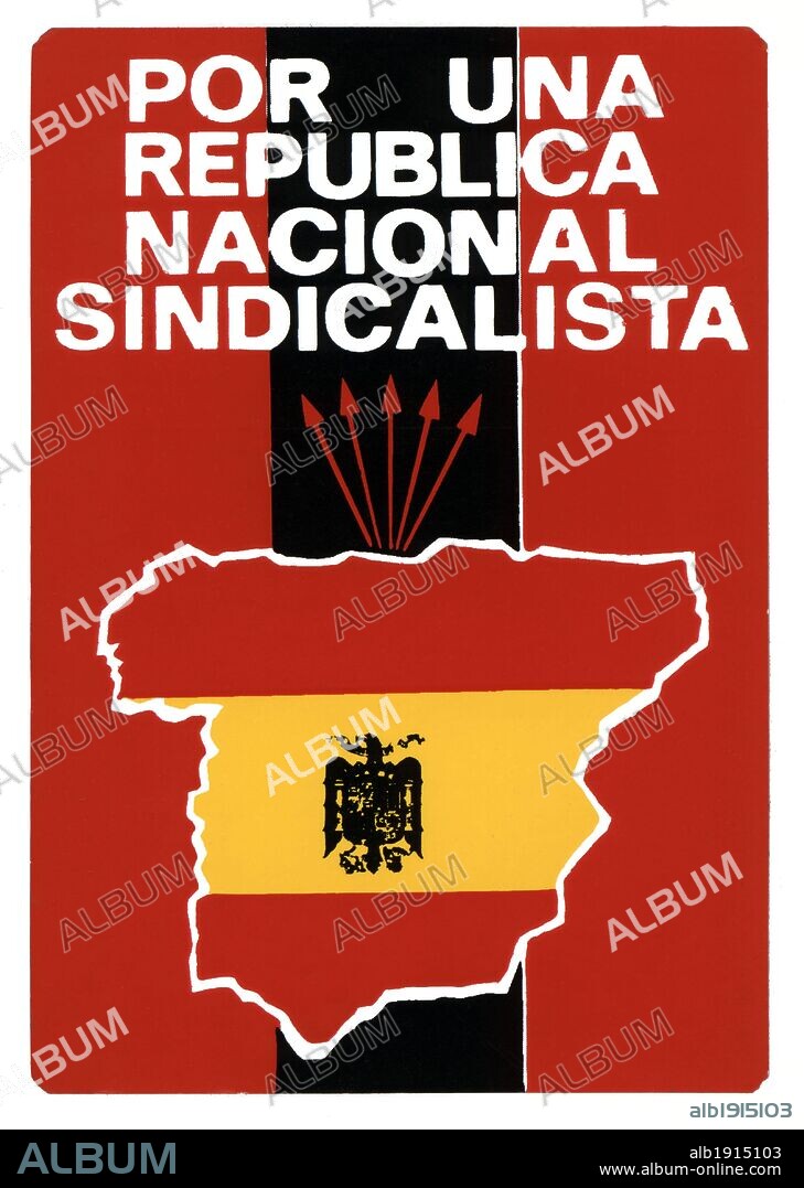 Cartel de propaganda política de Falange Española.